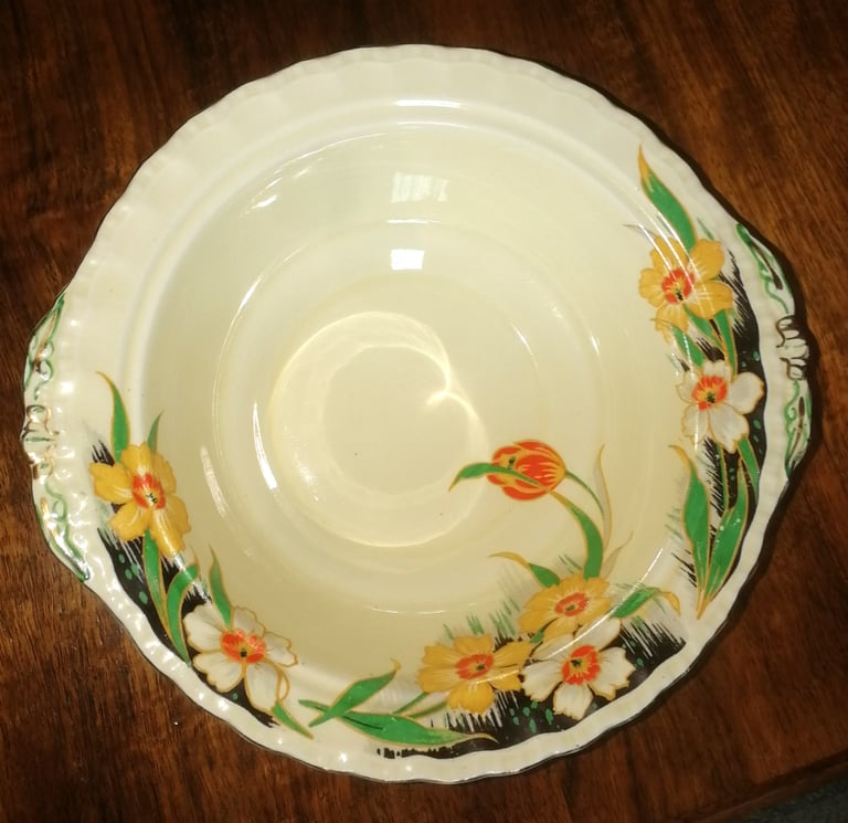 Vintage Grindley Dolores Bone China Round Tureen Serving Bowl Dish 25 x 23.5 cm