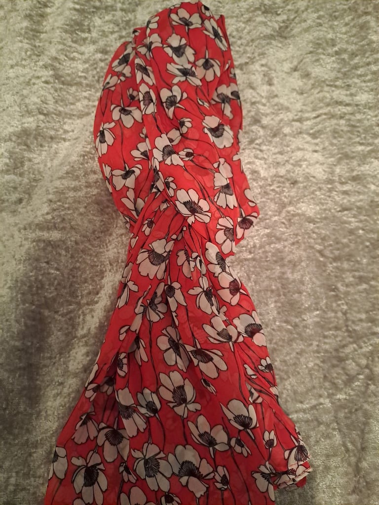 image for Red flower scarf 