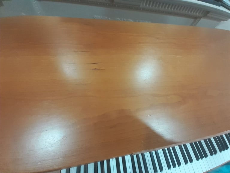 Yamaha c1996 upright Piano Satin Walnut *adjustable stool + 1st tuning* 3 pedals