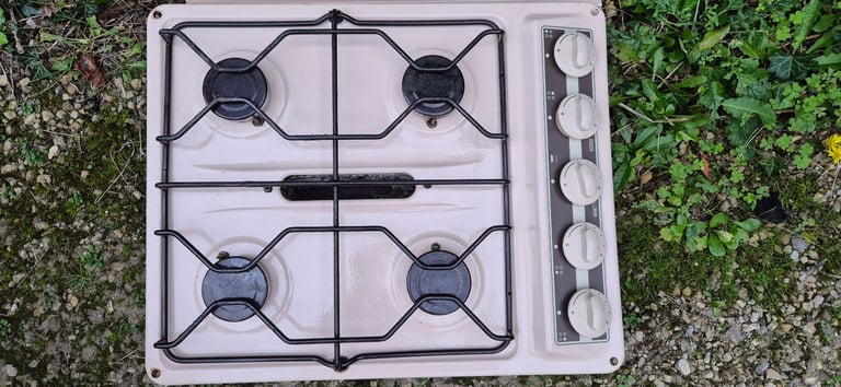 CRAMER and VANETTE gas hob and grill with glass lid for camper caravan motorhome boat.