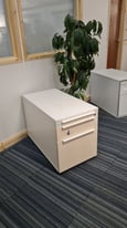 White 3 tier lockable office underdesk drawers pedestal
