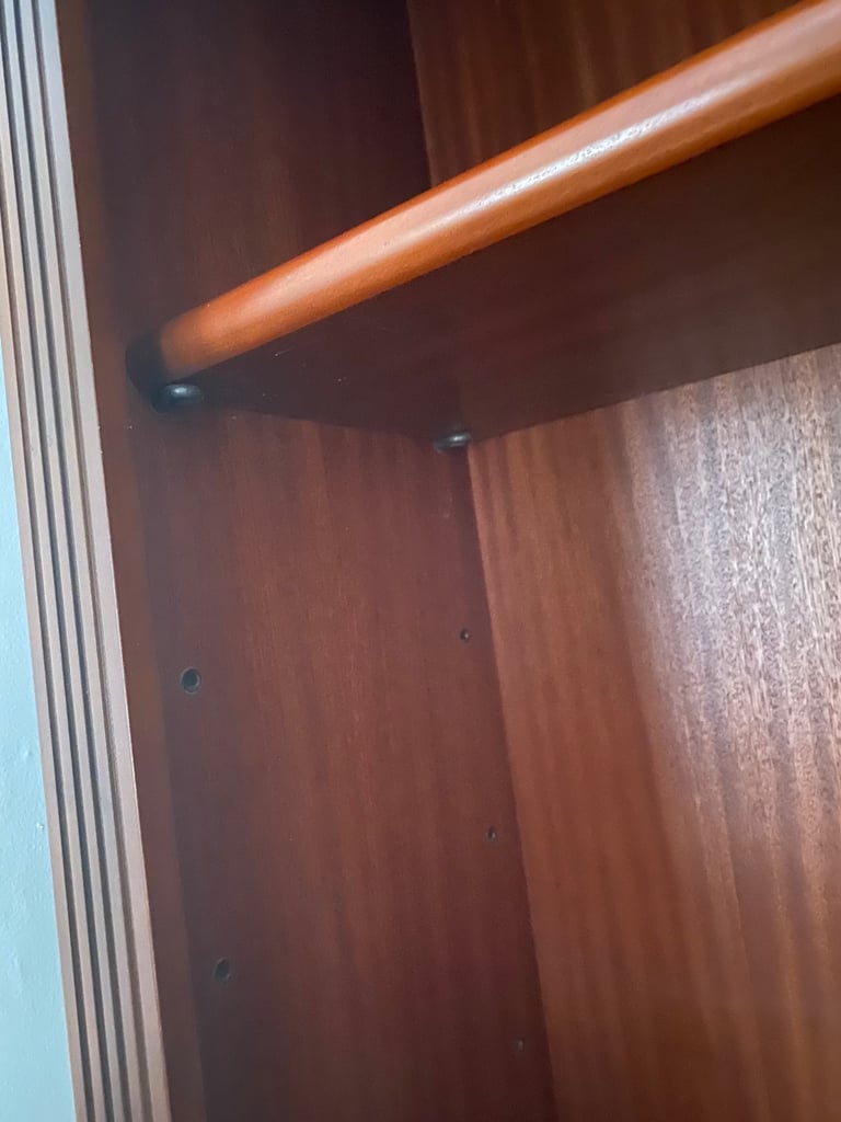 Cherrywood tall bookcase VGC 192cm