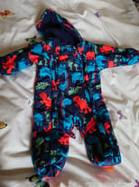 0 - 3 month boy pram suit with dinosaurs (Collection SW18)