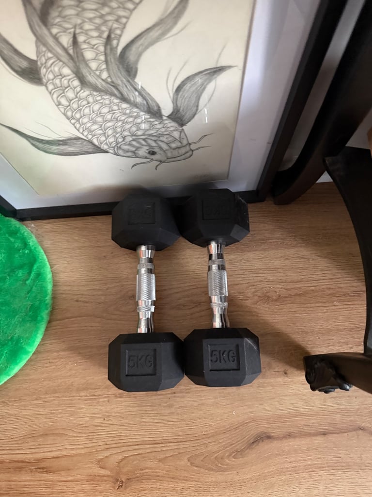 2 x Hex Dumbells 5KG