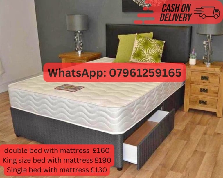 DOUBLE BED SMALL DOUBLE BED WITH MATTRESSALL SIZES BED WITH FRAME SINGLE SIZE BED in Lambeth