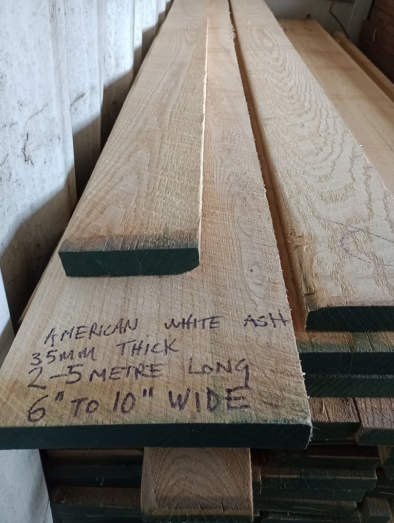 American white ash hardwood boards 