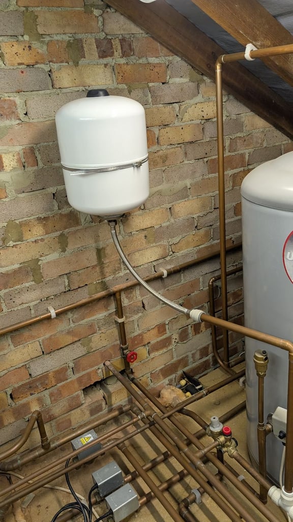 Vaillant Ecotec Plus 428 boiler, hot water cylinders and pump 
