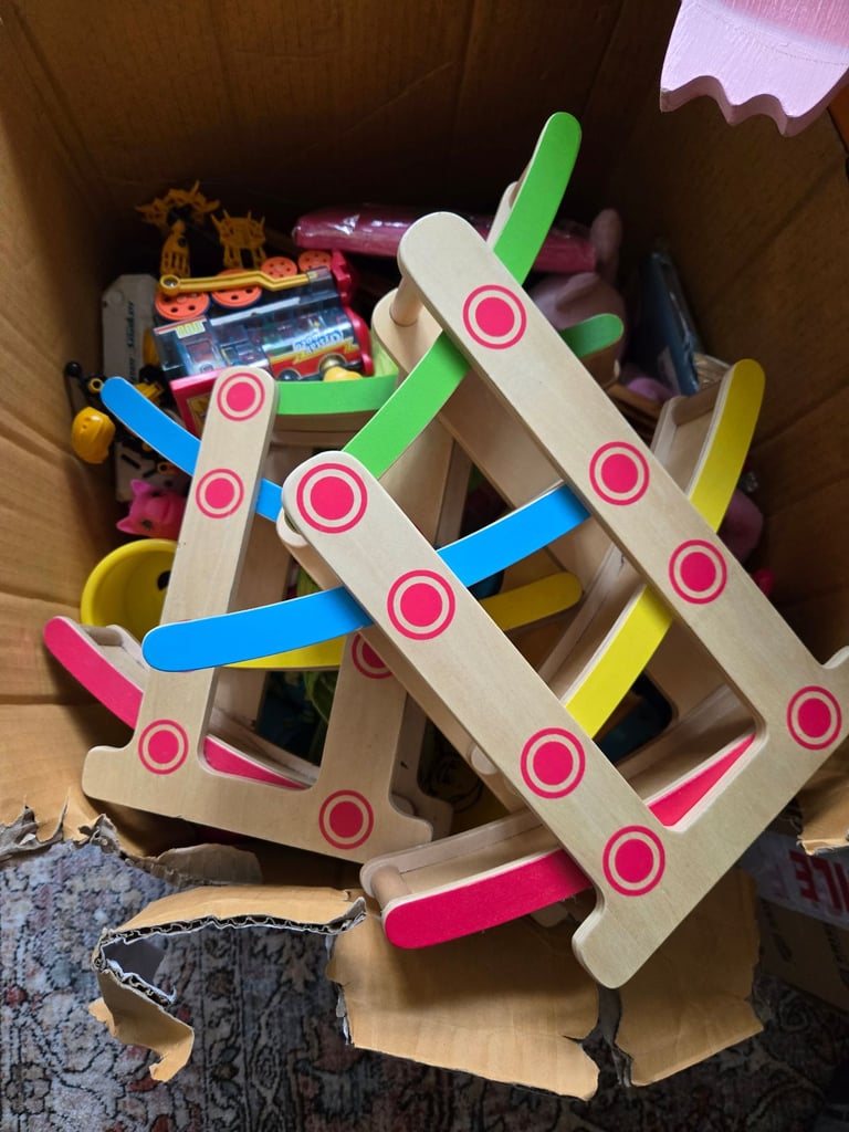 Wooden train track toy
