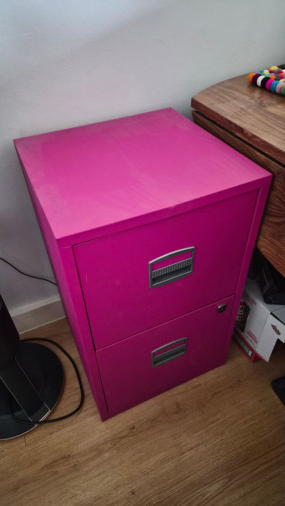 Pink filing cabinet, free