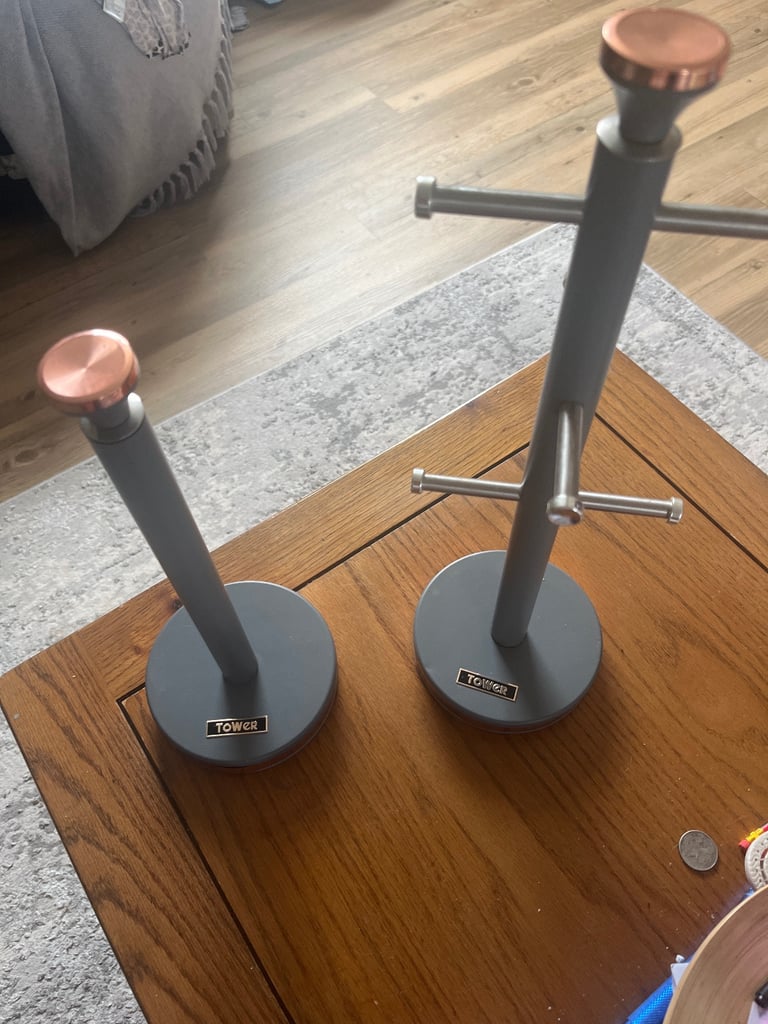 image for Tower mug holder and kitchen roll