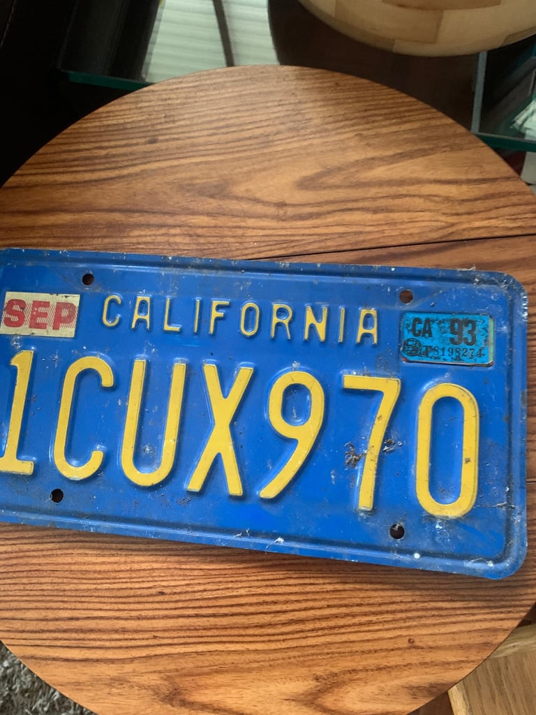 image for California vintage plate Sep 93