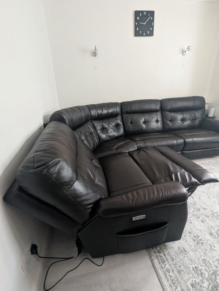Leather Corner Sofa + 2 seater