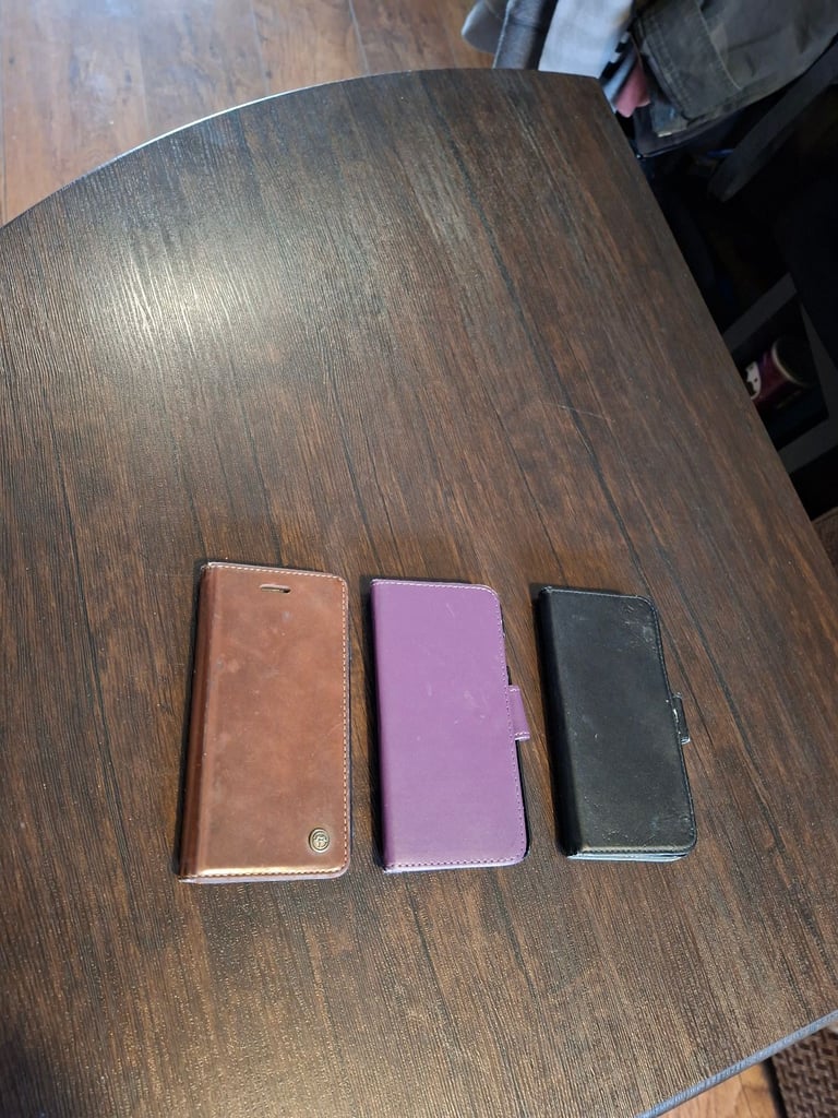 IPHONE 7 8 SE LEATHER WALLETS CASES 