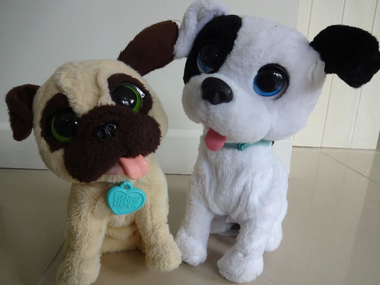 FurReal Friends JJ Pug Pet & IMC Club Petz Bowie Puppy Plush Cuddly Dog Kids Toys