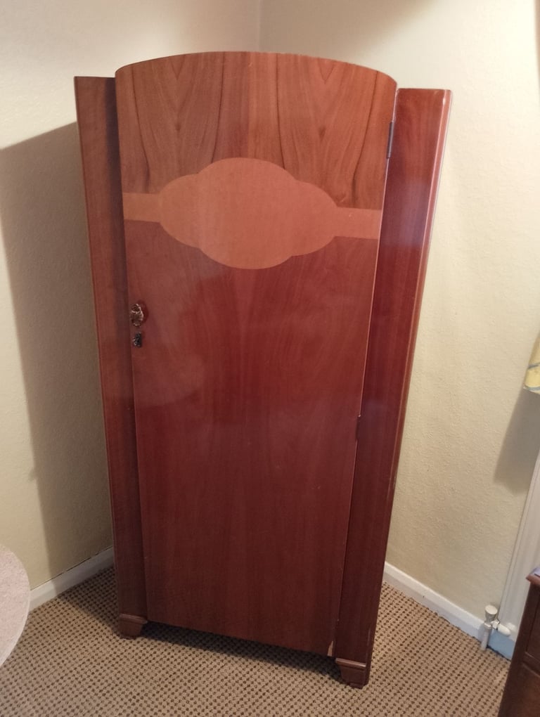 2 Vintage Wardrobes and 1 Dressing Table Set