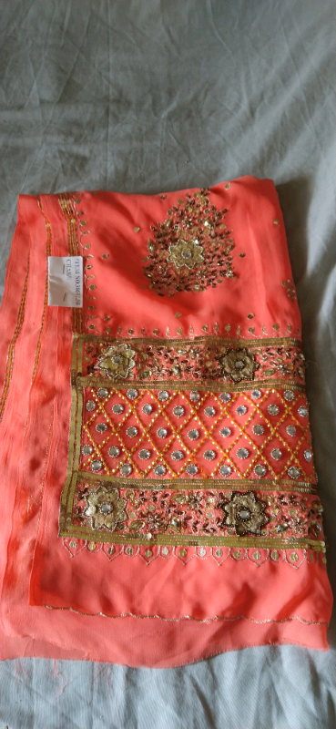 image for Brand New Heavy Beaded Work saree