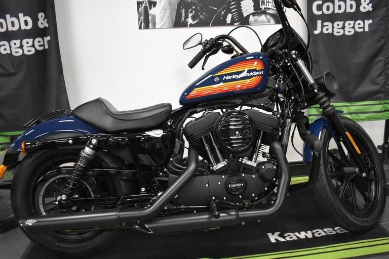 HARLEY DAVIDSON SPORTSTER 1200 IRON-ONLY 880 MILES-VANCE AND HINES-ENGINE BARS