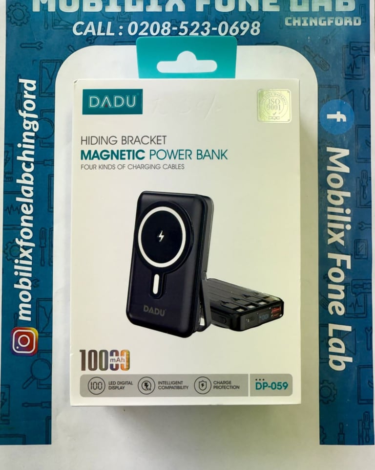 image for DADU DP-059 10000mAh Magnetic Wireless Power Bank with Built-in Cables