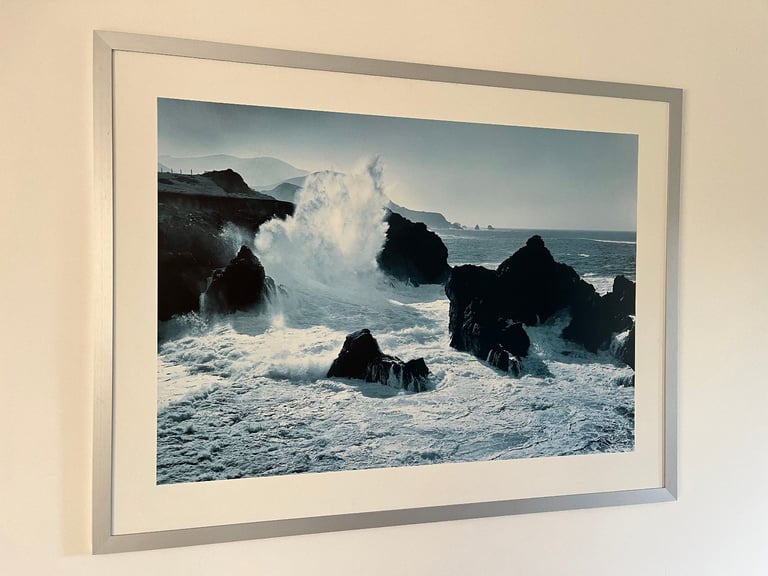 image for Large picture in aluminium frame - Rocky coastline