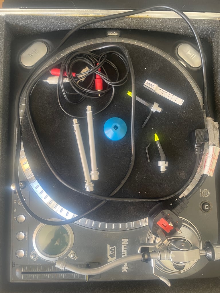 image for Pair of Numark TTX1 DJ vinyl turntables in Swan flight cases
