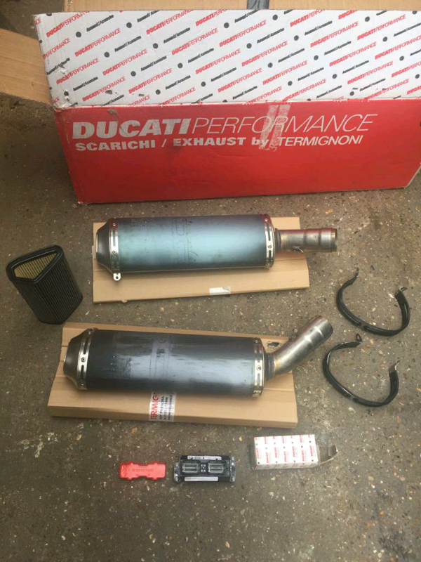 Ducati 1198s original factory silencers and ecu