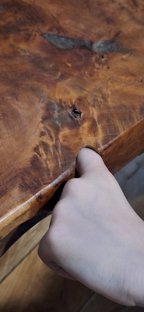 Hand Carved, Heavy, Solid, Wooden Statement Chair