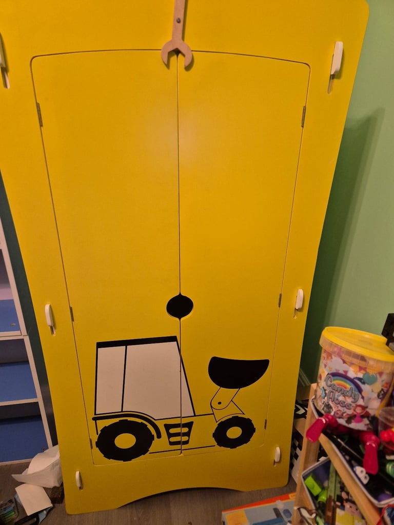 Kids Wardrobe yellow colour.