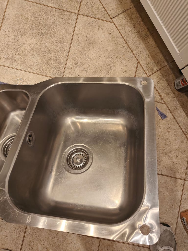 Rangemaster 597 x 472mm Atlantic Classic Stainless Steel 1.5mm Undermount Kitchen Sink used  