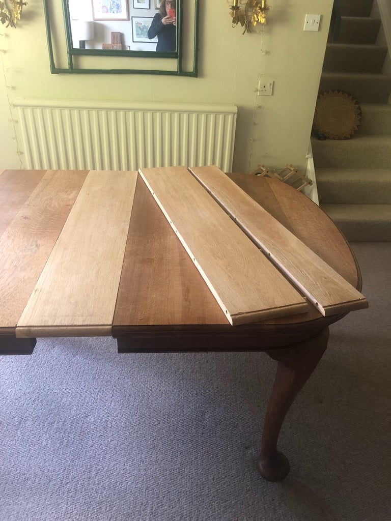 Oak oval dining table