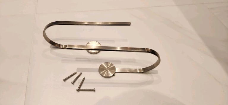 image for Curtain Hold Backs - Satin Nickel Pair