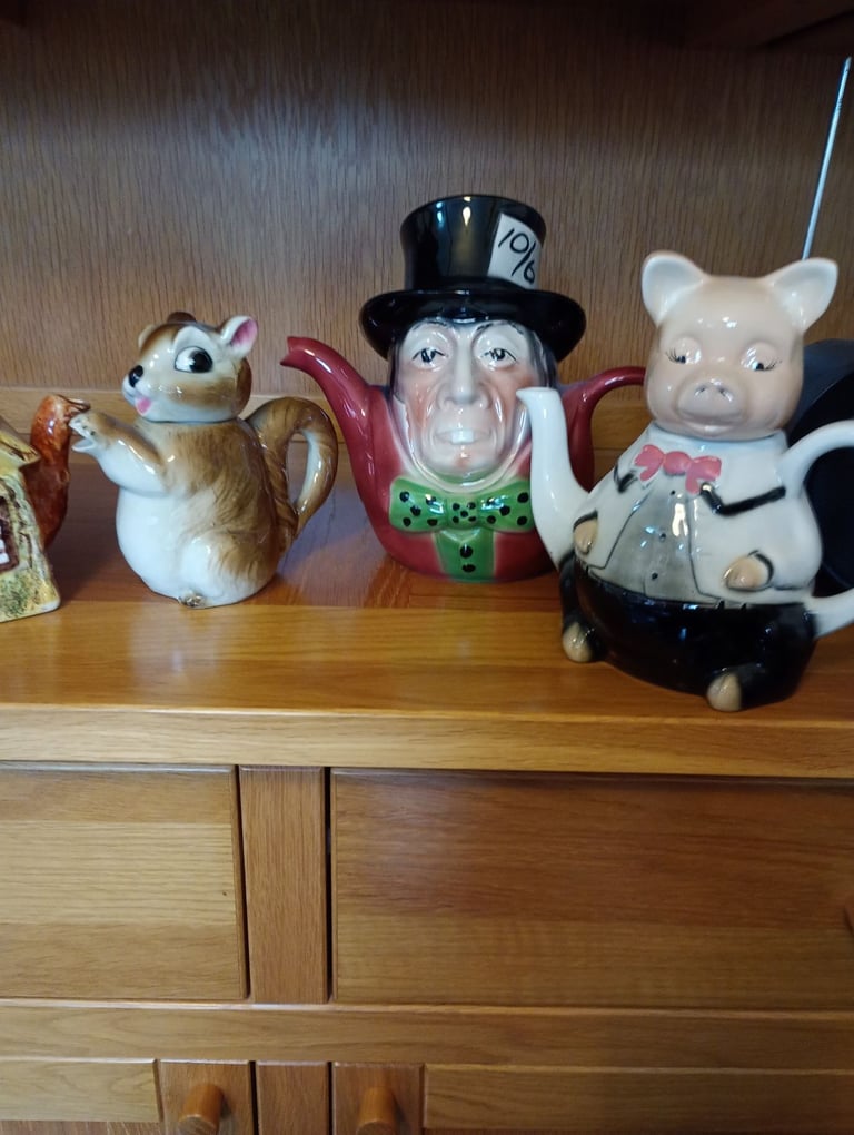 Ceramic character teapots x 4