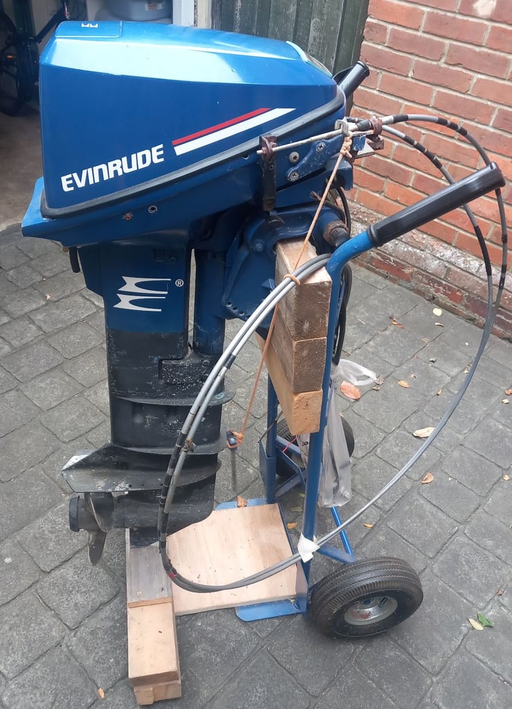 image for Evinrude 9.9HP elec start long shaft 21" outboard model E10ELEIR.