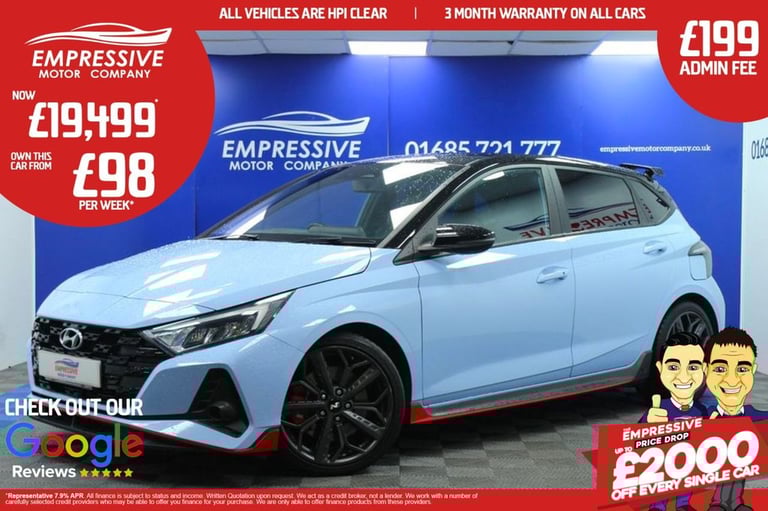 2021 71 HYUNDAI I20 1.6 T-GDI N HATCHBACK 5DR PETROL MANUAL EURO 6 (S/S) (204 PS