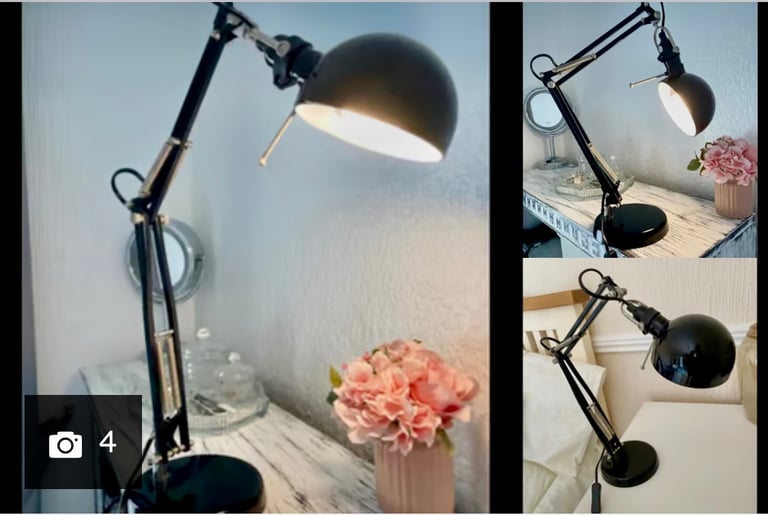 Black anglepoise desk/ table lamp