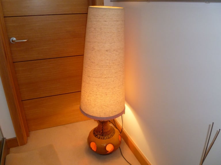 image for VINTAGE 60's WEST GERMANY BAY EXTRA LARGE FLOOR LAVA LAMP WITH ORIGINAL SHADE