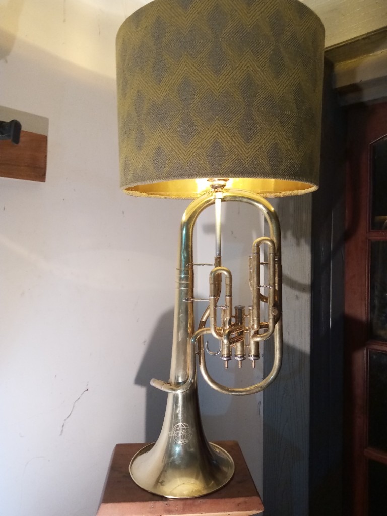  Brass Tenor Horn table lamp