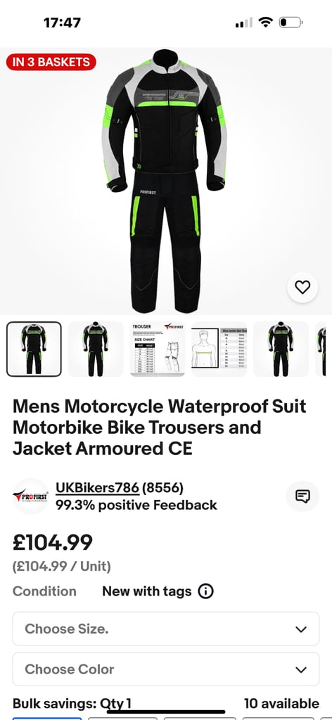 Motorbike jacket and pants 