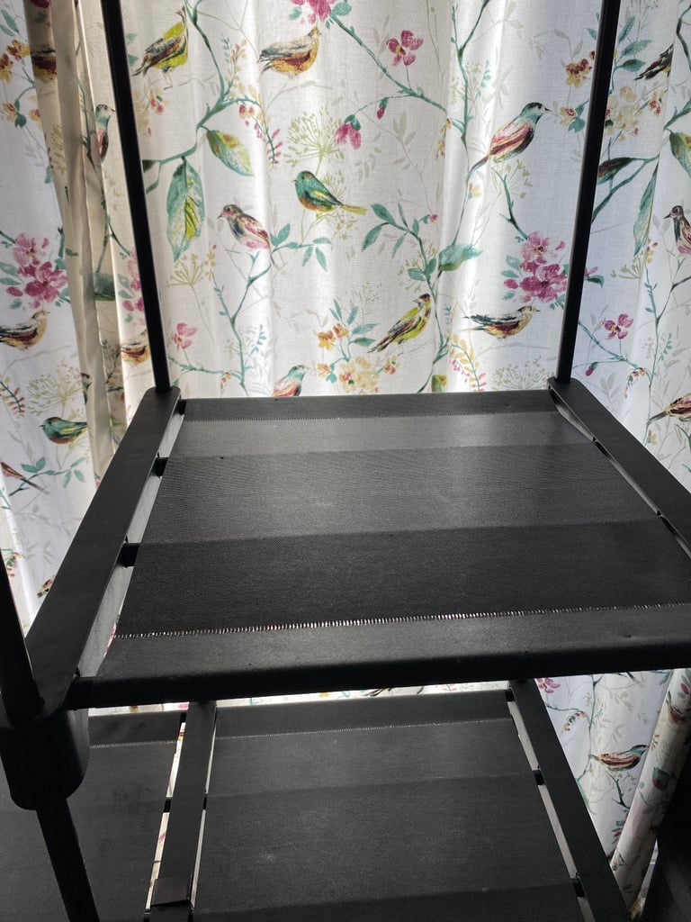 Open freestanding wardrobe clothes rail