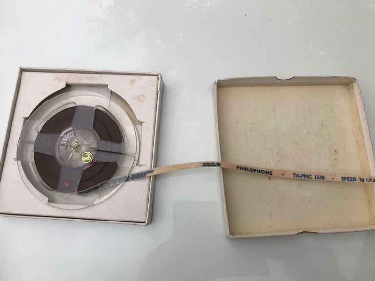 An original rare 1964 twin track mono reel to reel tape of The Beatles album ‘A Hard Day’s Night