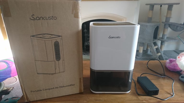image for Sancusto Portable Compact Air Dehumidifier – 1.8L Water Tank