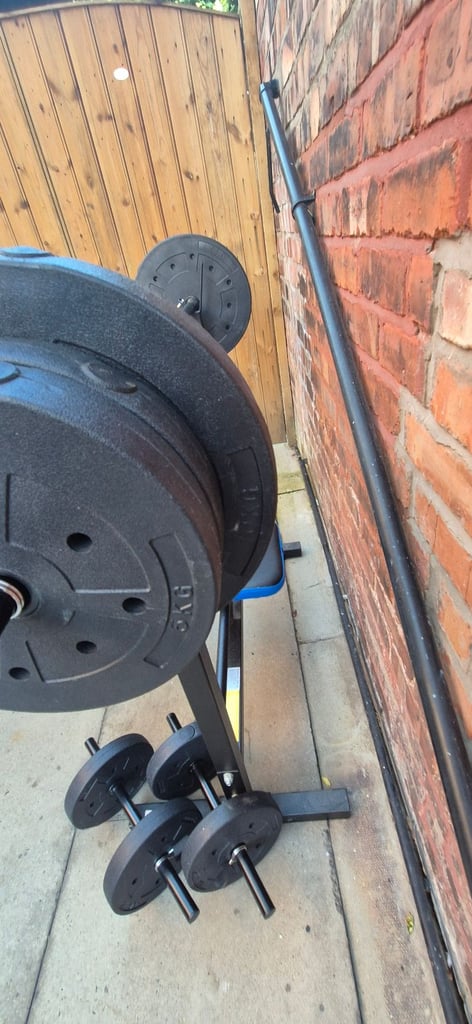 Pro Fitness Foldable Weight Bench with 50kg Weights