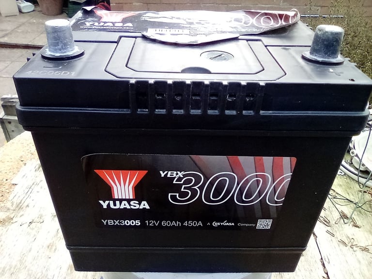 YUASA CAR BATTERY 60AHR, 450AMPS