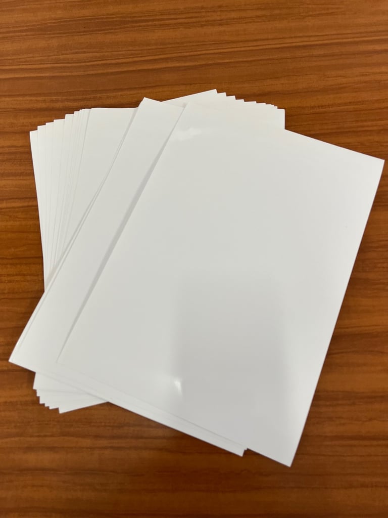 A Selection of A4 Glossy Paper and Card