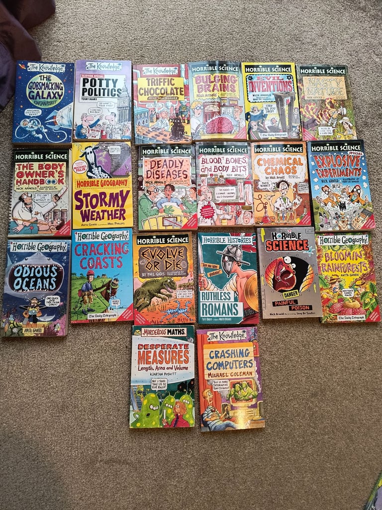 Horrible science, Horrible Geography and Histories , The Knowledge and Murderous Maths