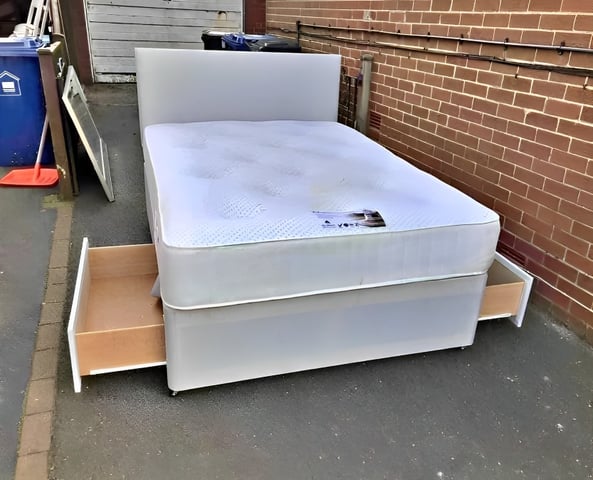 DOUBLE DIVAN BED SMALL DOUBLE BED SINGLE SIZE BED WITH MATTRESS