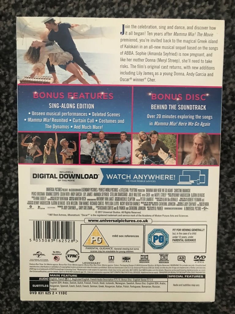 Mamma Mia, BRAND NEW in wrapper, 2 Disc Sing along edition 