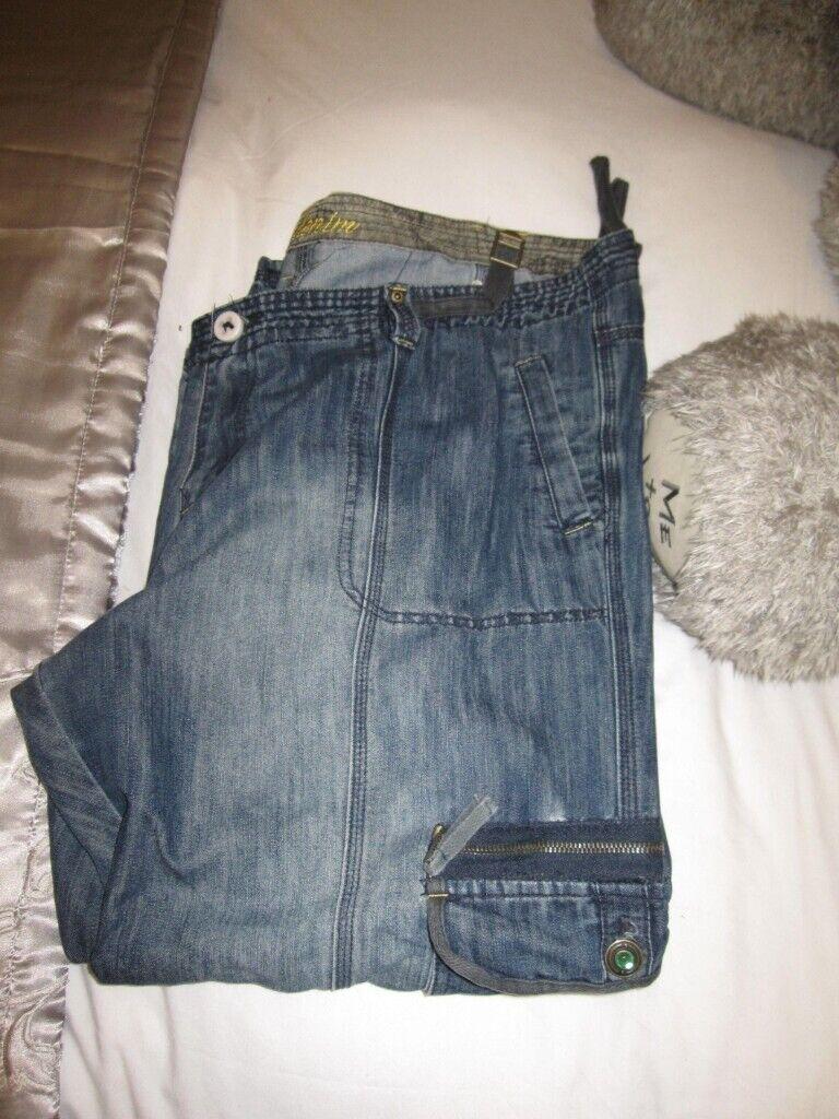 Size 24 Ladies Evans Denim Jeans Multi pocket Brand New