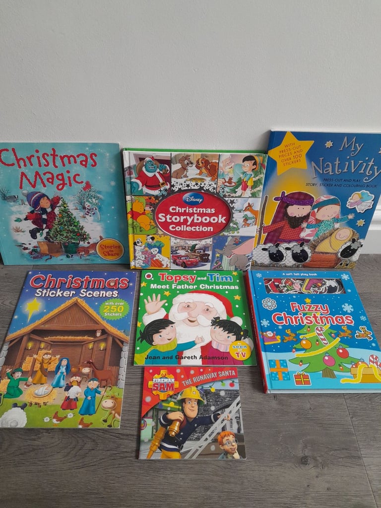 Children's Christmas books x 7 Disney Collection Topsy Tim Fireman Sam 