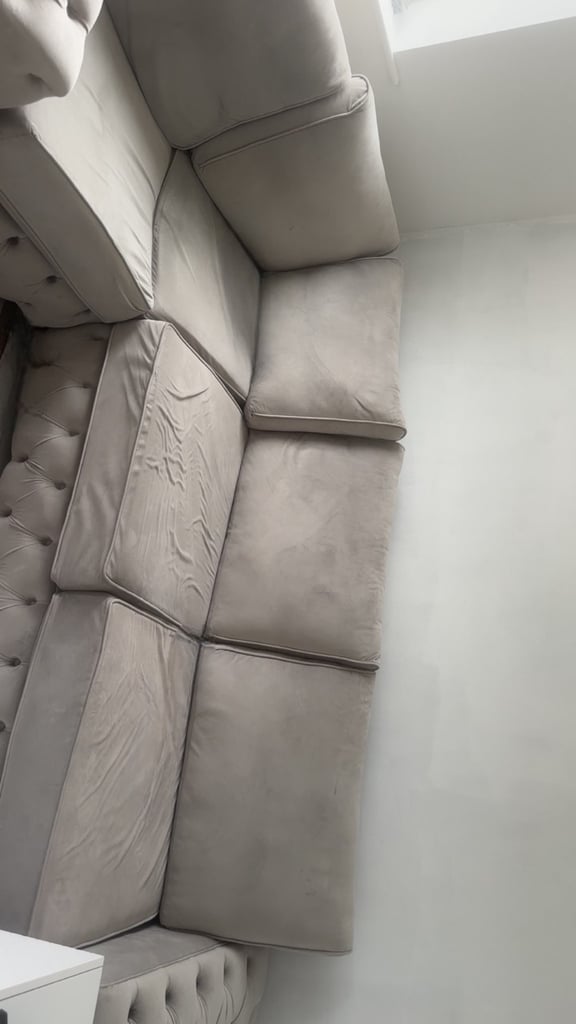 image for Grey plush sofa
