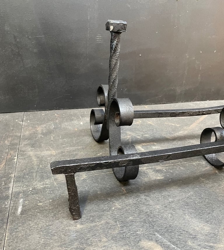 Pair of Barley Twist Iron Fire Dogs, Only £15